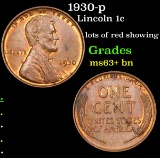 1930-p Lincoln Cent 1c Grades Select+ Unc BN