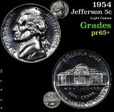 1954 Jefferson Nickel 5c Grades GEM+ Proof