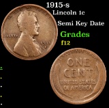 1915-s Lincoln Cent 1c Grades f, fine