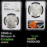 NGC 1899-o Morgan Dollar $1 Graded ms64 By NGC