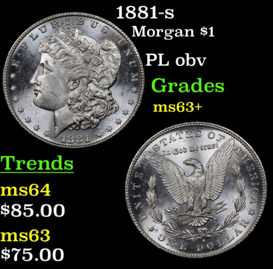 1881-s Morgan Dollar $1 Grades Select+ Unc