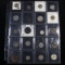 Page of 20 Mixed coins Buffalo 5c, Braided Hair 1c, Washington 25c, Mercury 10c, Indian 1c, Jefferso