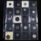 Page of 20 Mixed coins Mercury 10c, Braided Hair 1c, Washington 25c, Indian 1c, Buffalo 5c, Jefferso