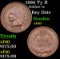 1886 Ty II Indian Cent 1c Grades xf