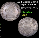 1804 Large Eagle Draped Bust Dollar $1 Grades vf++
