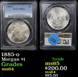 PCGS 1885-o Morgan Dollar $1 Graded ms64 By PCGS