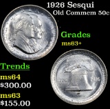 1926 Sesqui Old Commem Half Dollar 50c Grades Select+ Unc