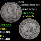 1832 Capped Bust Half Dollar 50c Grades vf details