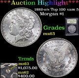 ***Auction Highlight*** 1882-o/s Top 100 vam 5 Morgan Dollar $1 Graded Select Unc By USCG (fc)