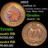 1902 Indian Cent 1c Grades Choice+ Unc RB