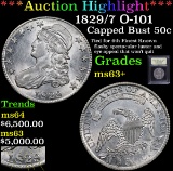 ***Auction Highlight*** 1829/7 O-101 Capped Bust Half Dollar 50c Graded Select+ Unc By USCG (fc)