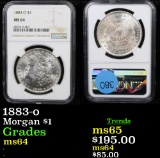 NGC 1883-o Morgan Dollar $1 Graded ms64 By NGC