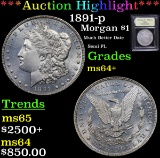 ***Auction Highlight*** 1891-p Morgan Dollar $1 Graded Choice+ Unc By USCG (fc)