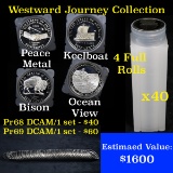 ***Auction Highlight*** Westward Journey Nickel Rolls (2004-s Peace, 2005-s Bison, 2005-s Ocean View