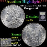 ***Auction Highlight*** 1887/6-p vam 2 Top 100 r4 I5 Morgan Dollar $1 Graded Select Unc By USCG (fc)