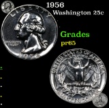 Proof 1956 Washington Quarter 25c Grades GEM Proof