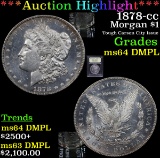 ***Auction Highlight*** 1878-cc Morgan Dollar $1 Graded Choice Unc DMPL By USCG (fc)
