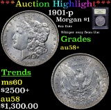 ***Auction Highlight*** 1901-p Morgan Dollar $1 Graded Choice AU/BU Slider+ By USCG (fc)