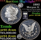 Proof ***Auction Highlight*** 1892 Morgan Dollar $1 Graded Choice+ Proof Deep Cameo By USCG (fc)