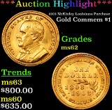***Auction Highlight*** 1903 McKinley Louisiana Purchase Gold Commem Dollar .$1 Grades Select Unc (f
