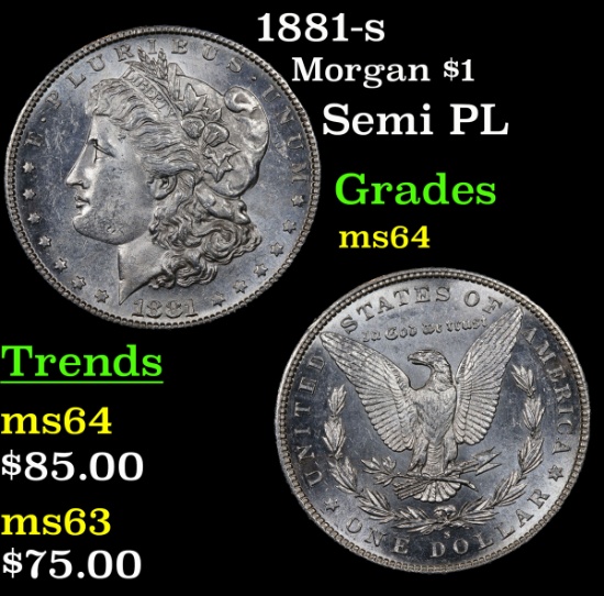 1881-s Morgan Dollar $1 Grades Choice Unc