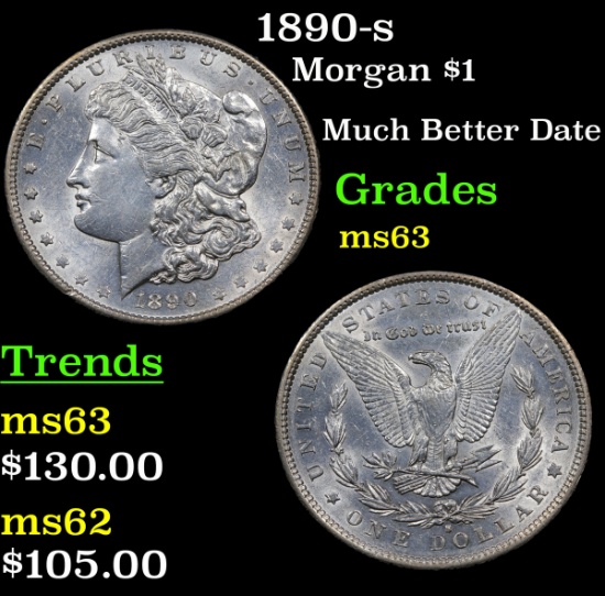 1890-s Morgan Dollar $1 Grades Select Unc