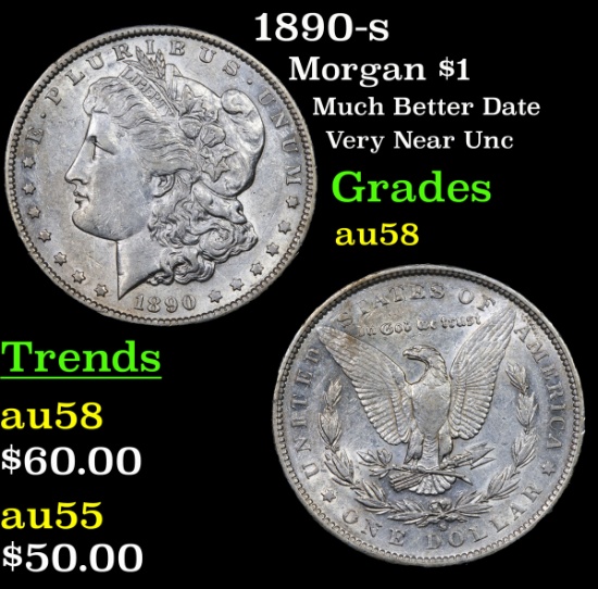 1890-s Morgan Dollar $1 Grades Choice AU/BU Slider