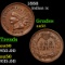 1888 Indian Cent 1c Grades Select AU