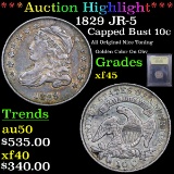 ***Auction Highlight*** 1829 JR-5 Capped Bust Dime 10c Graded xf+ By USCG (fc)