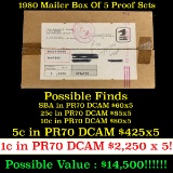 ***Auction Highlight*** Original box 5- 1980 United States Mint Proof Sets (fc) (fc)