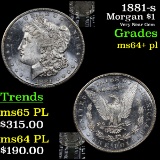 1881-s Morgan Dollar $1 Grades Choice Unc+ PL