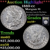 ***Auction Highlight*** 1889-cc Morgan Dollar $1 Graded Choice AU/BU Slider+ By USCG (fc)