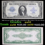 1923 $1 large size Blue Seal Silver Certificate, Signatures of Woods & White Grades