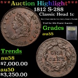 ***Auction Highlight*** 1812 S-288 Classic Head Large Cent 1c Graded Choice AU By USCG (fc)