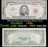 1963 $5 Red seal United States Note Grades
