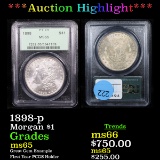 ***Auction Highlight*** PCGS 1898-p Morgan Dollar $1 Graded ms65 By PCGS (fc)