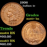 1906 Indian Cent 1c Grades Select+ Unc BN