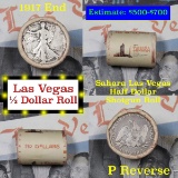 ***Auction Highlight*** Old Casino 50c Roll $10 In Halves Sahara Hotel Las Vegas 1917 & p Walker End