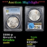 ***Auction Highlight*** PCGS 1896-p Morgan Dollar $1 Graded ms66 By PCGS (fc)