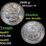 1896-p Morgan Dollar $1 Grades Unc Details