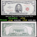 1963 $5 Red seal United States Note Grades