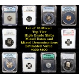 10 High Graded Top Tier Slabed Coins