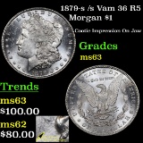 1879-s /s Vam 36 R5 Morgan Dollar $1 Grades Select Unc