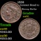 1838 Coronet Head Large Cent 1c Grades Choice AU