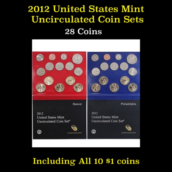 2012 United States P & D Mint Uncirculated Coin Set 28 coins
