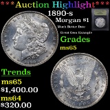 ***Auction Highlight*** 1890-s Morgan Dollar $1 Graded GEM Unc By USCG (fc)