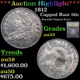 ***Auction Highlight*** 1812 Capped Bust Half Dollar 50c Graded Select AU By USCG (fc)