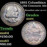 1892 Columbian Old Commem Half Dollar 50c Grades Choice Unc