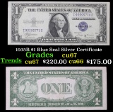 1935B $1 Blue Seal Silver Certificate Grades Gem++ CU