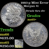 1883-p Mint Error Morgan Dollar $1 Grades GEM+ Unc